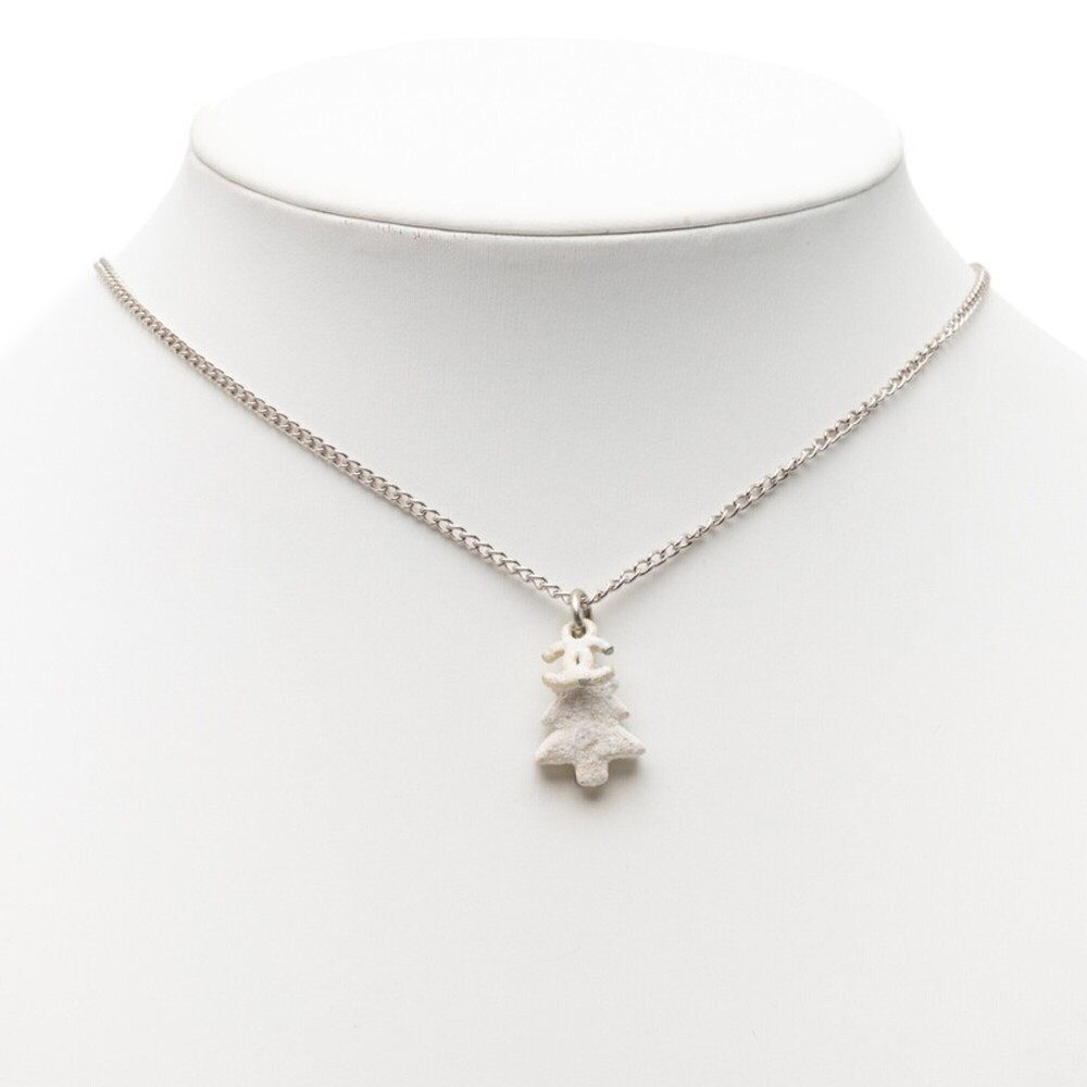 CHANEL Authentic White Logo Necklace - Picture 5 of 5